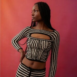 TACH lira two tone knit sweater